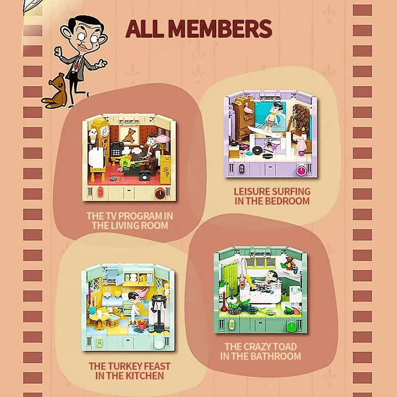 Mr. Bean's House Building Blocks Set