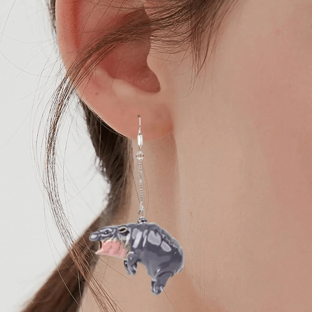 Pygmy Hippo "Moo Deng" Earrings