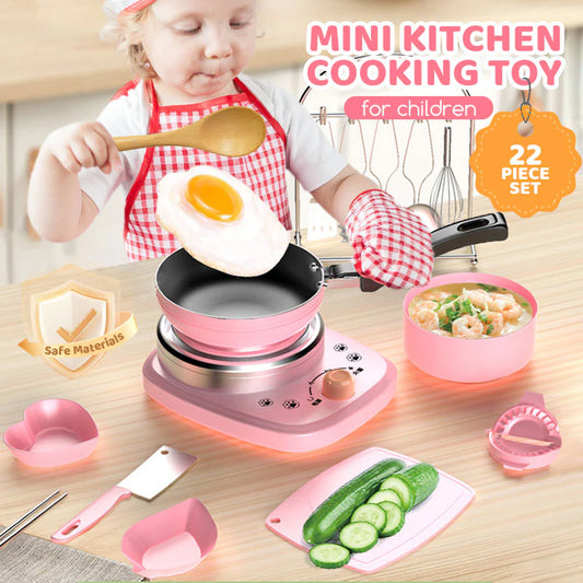 Små Kockar – 22-delars Mini Kök med Äkta Funktioner 🍳