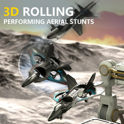 RC Stunt Fighter Jet med LED & 360° Loopar – Lätt att Flyga, Svår att Släppa