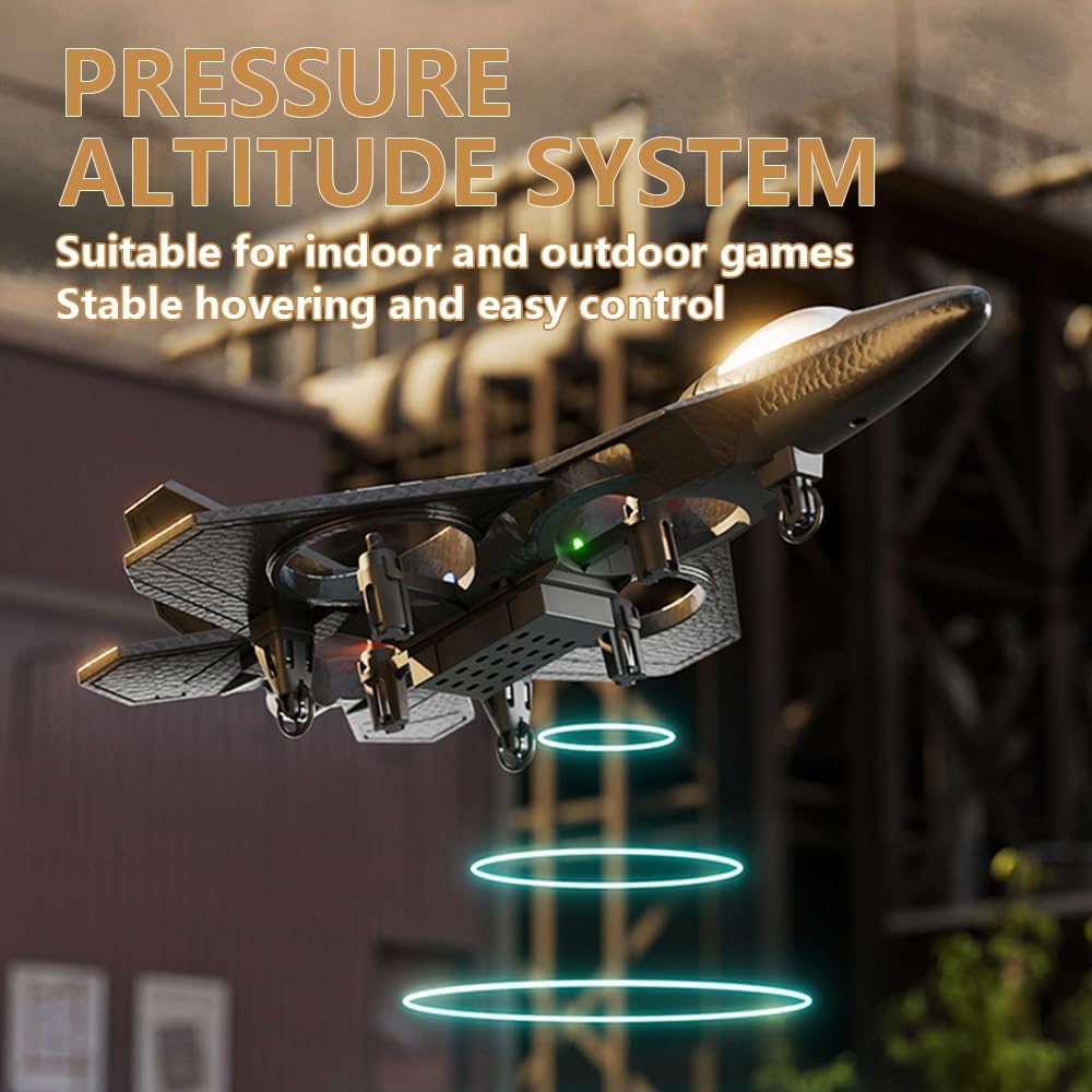 RC Stunt Fighter Jet med LED & 360° Loopar – Lätt att Flyga, Svår att Släppa