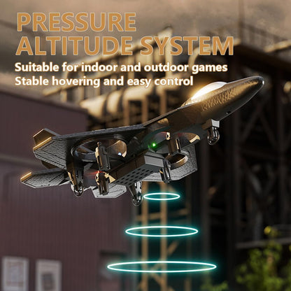 RC Stunt Fighter Jet med LED & 360° Loopar – Lätt att Flyga, Svår att Släppa