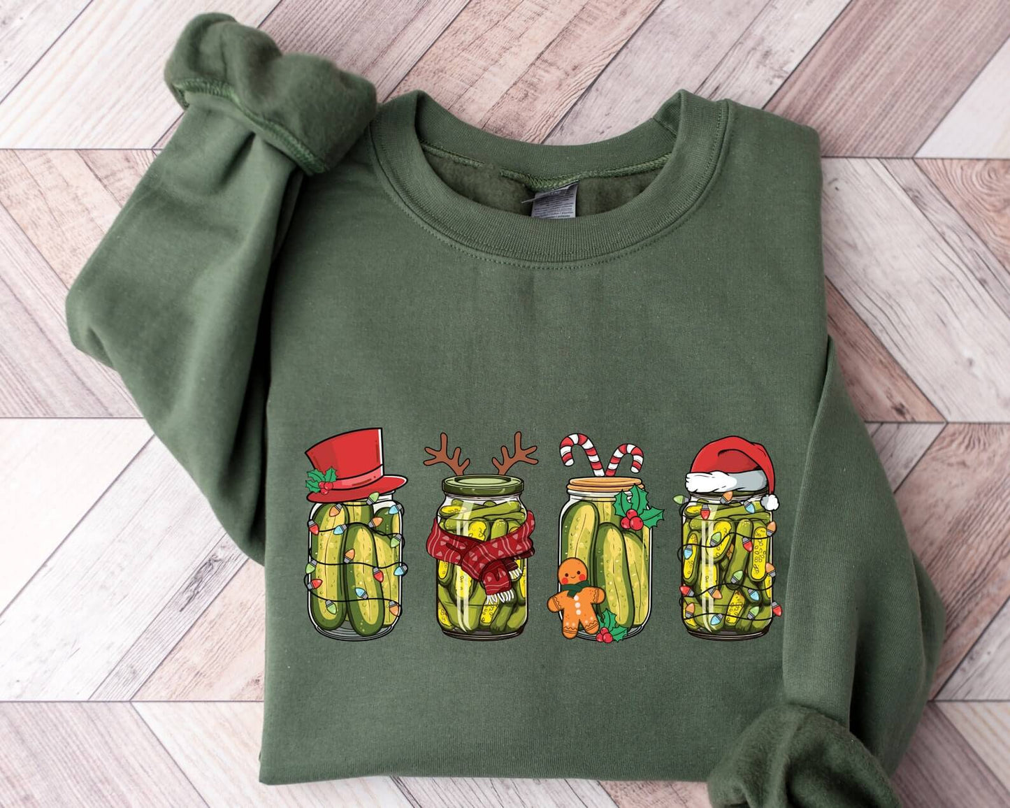 Canned Pickles Christmas Sweatshirt