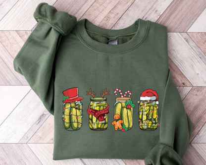 Canned Pickles Christmas Sweatshirt