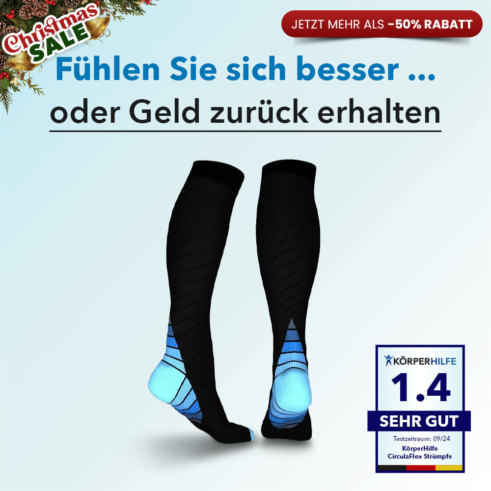 KörperHilfe® CirculaFlex - Orthopädische Kompressionsstrümpfe für schmerzfreie Beine & Füße