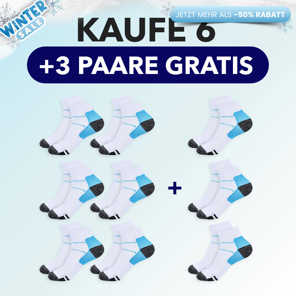 KörperHilfe® FußVital Pro - Orthopädische Kompressionssocken für den Alltag