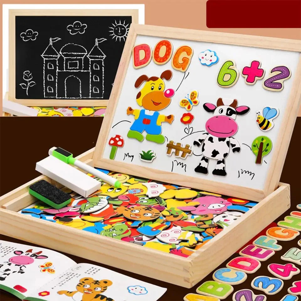 Montessori 2-i-1 rit- och skrivtavla