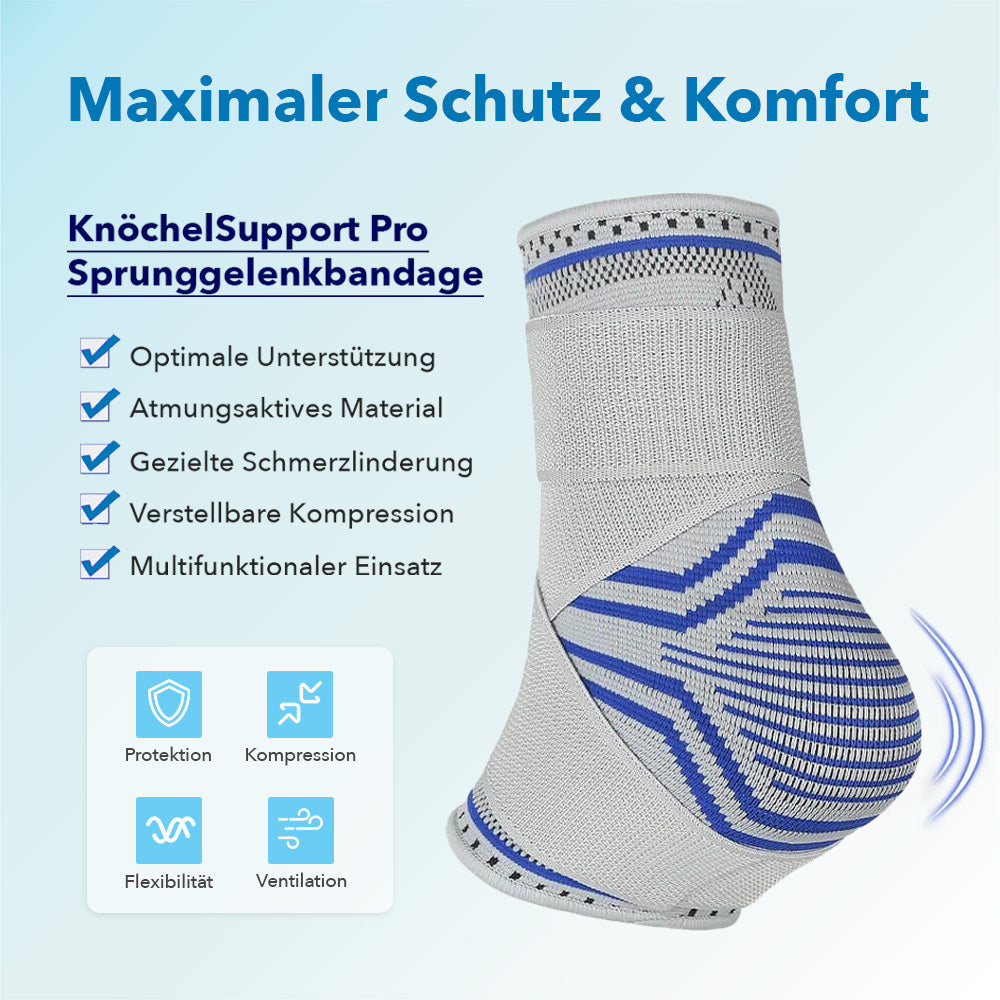 KörperHilfe® KnöchelSupport Pro - Orthopädische Sprunggelenkbandage
