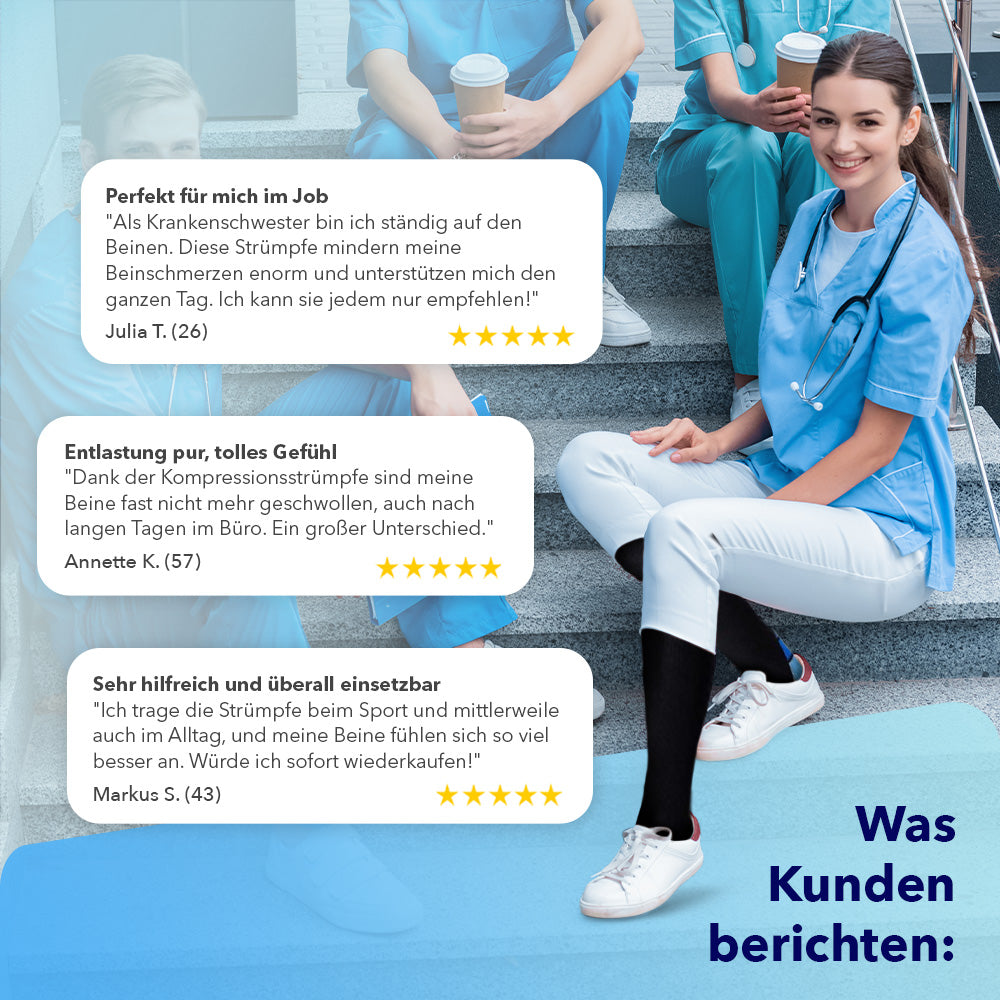 KörperHilfe® CirculaFlex - Orthopädische Kompressionsstrümpfe für schmerzfreie Beine & Füße