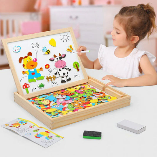 Montessori 2-i-1 rit- och skrivtavla