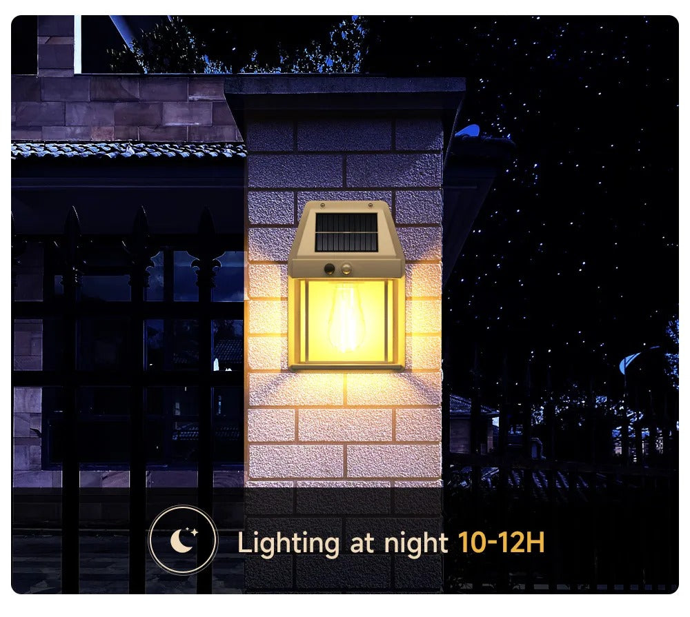 Luminaria™ - Vanntett solcellelampe med bevegelsessensor | 1+1 Gratis