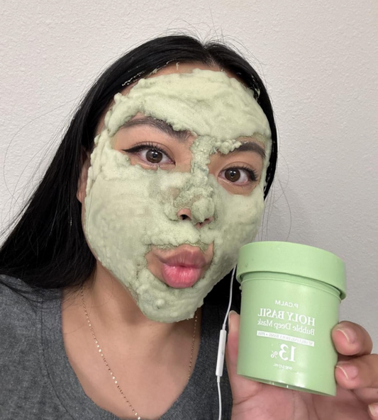 Holy Basil Deep Mask - Fräschare, klarare hy på 8 minuter. Inga filter behövs