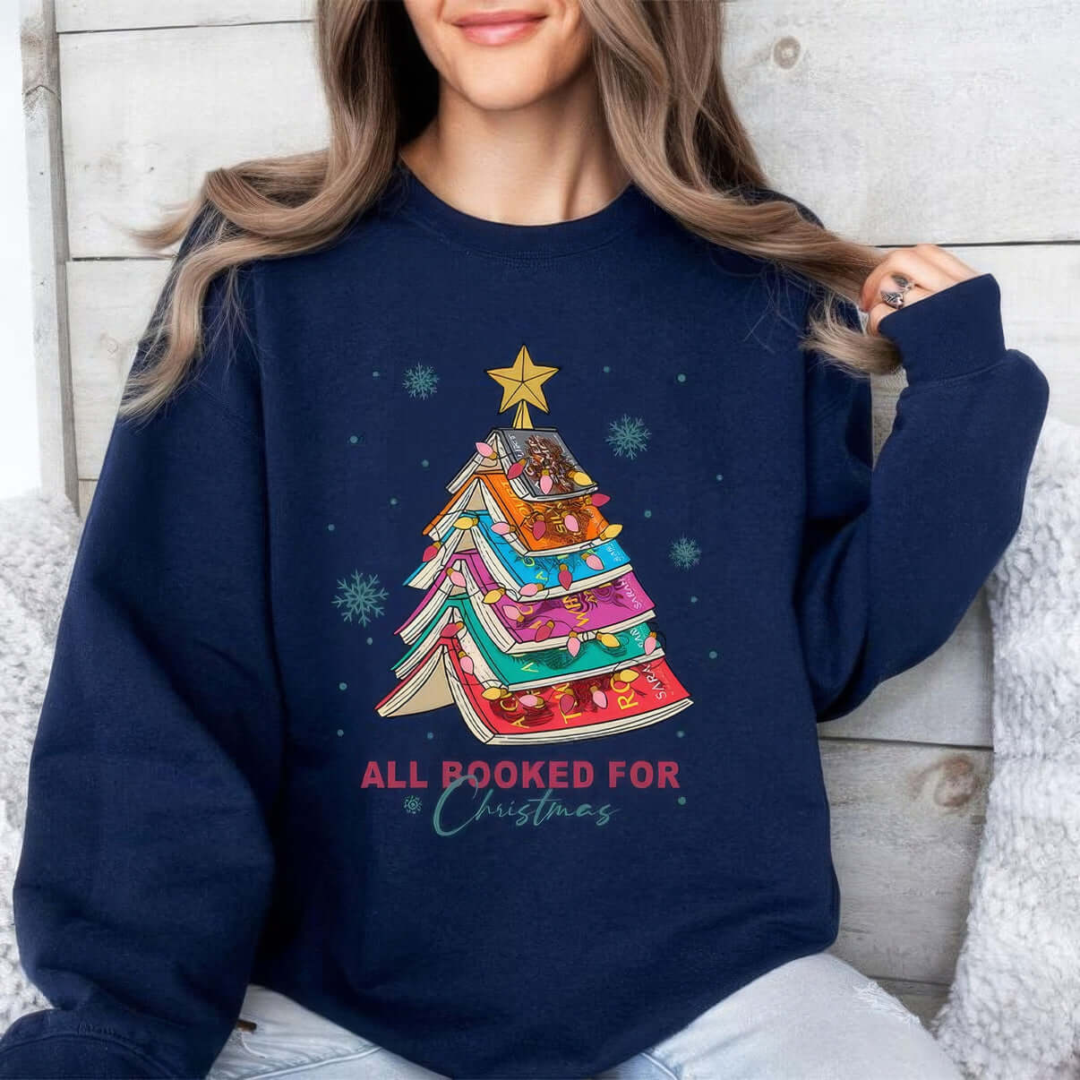 "All Booked for Christmas" Sweatshirt