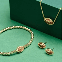 American Football-Themed Jewelry Set