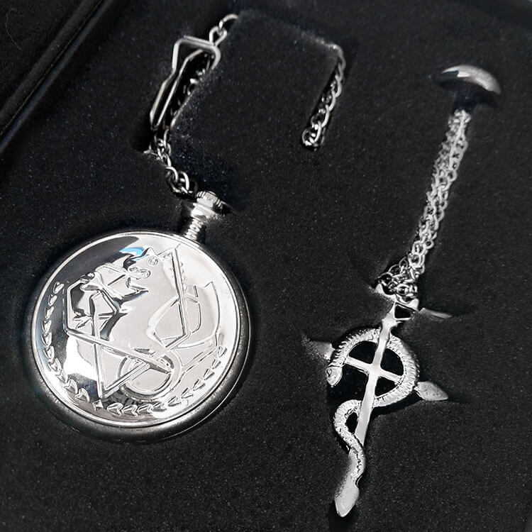 Fullmetal Alchemist Pocket Watch & Necklace