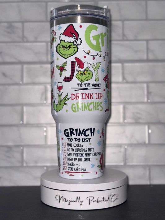 Grinch Inspired 40 oz Tumbler