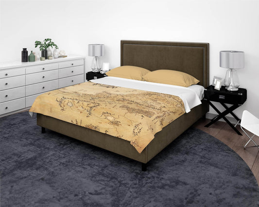 Middle Earth Map Blanket