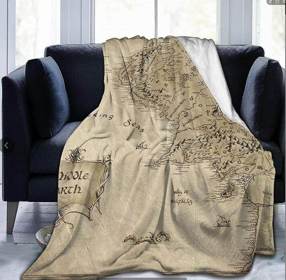 Middle Earth Map Blanket