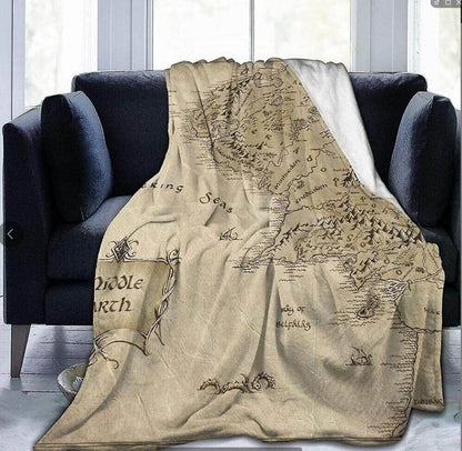 Middle Earth Map Blanket
