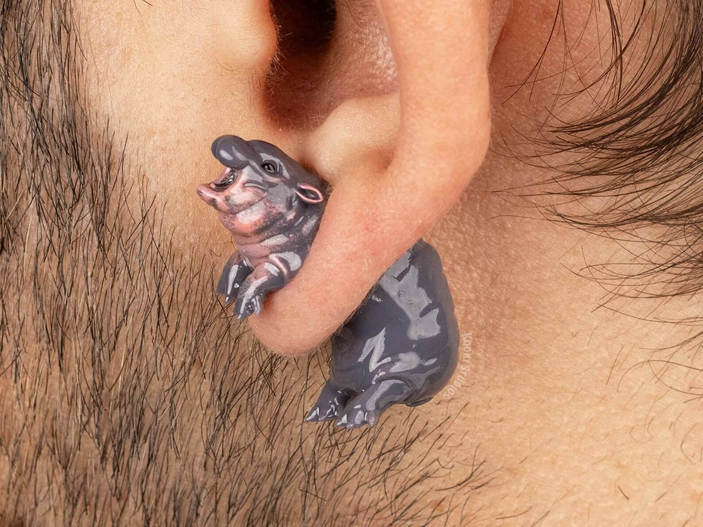 Pygmy Hippo "Moo Deng" Earrings