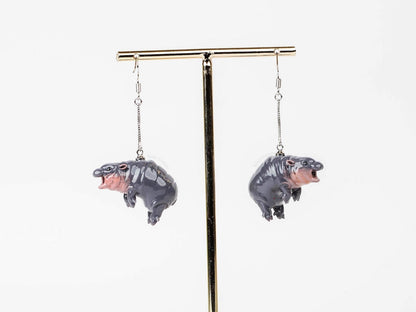 Pygmy Hippo "Moo Deng" Earrings