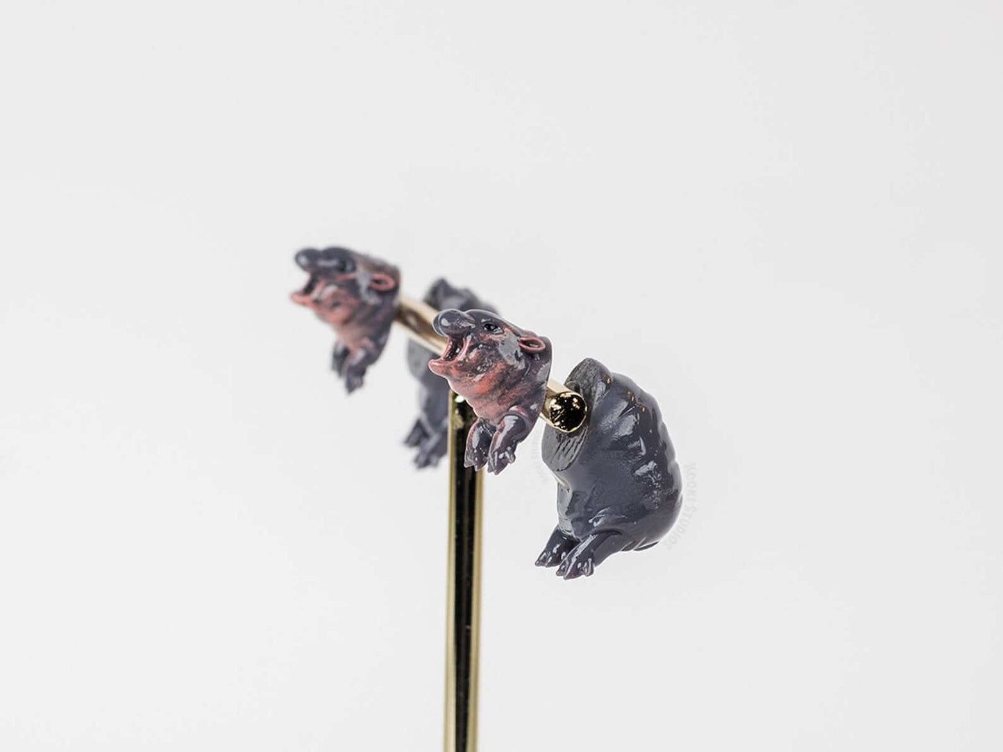 Pygmy Hippo "Moo Deng" Earrings