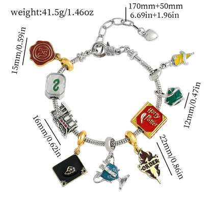 Slytherin Magic Charm Bracelet