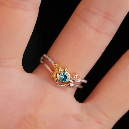 Stitch & Angel Love Ring