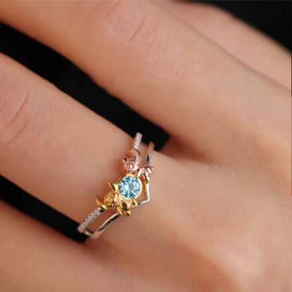Stitch & Angel Love Ring