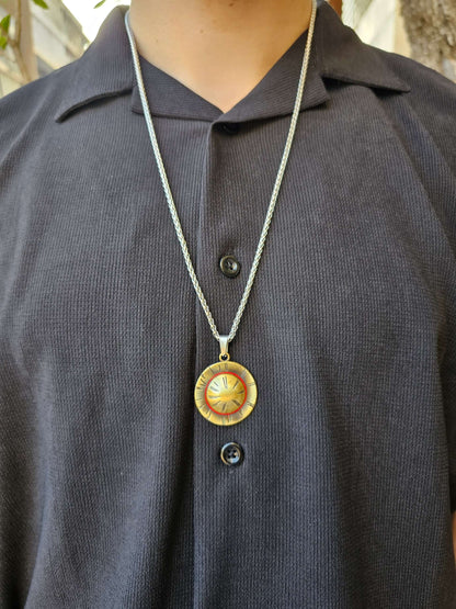 Straw Hat Necklace & Devil Fruit Pin