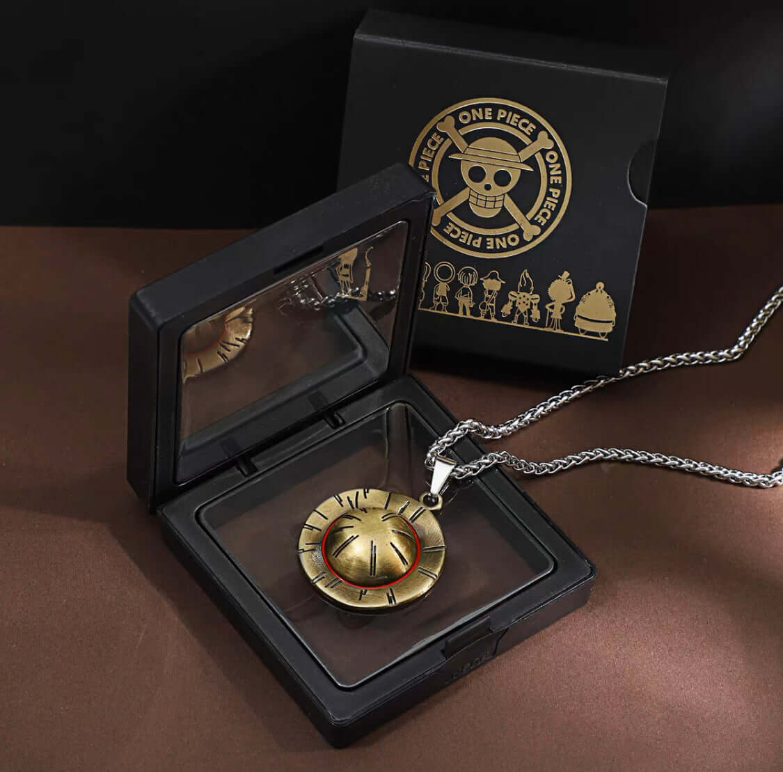 Straw Hat Necklace & Devil Fruit Pin