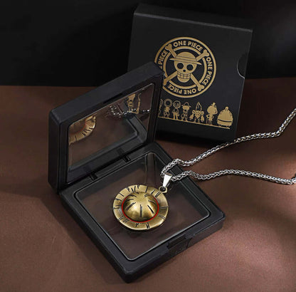 Straw Hat Necklace & Devil Fruit Pin