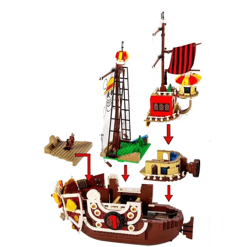 One Piece Sunny Boat Building Blocks