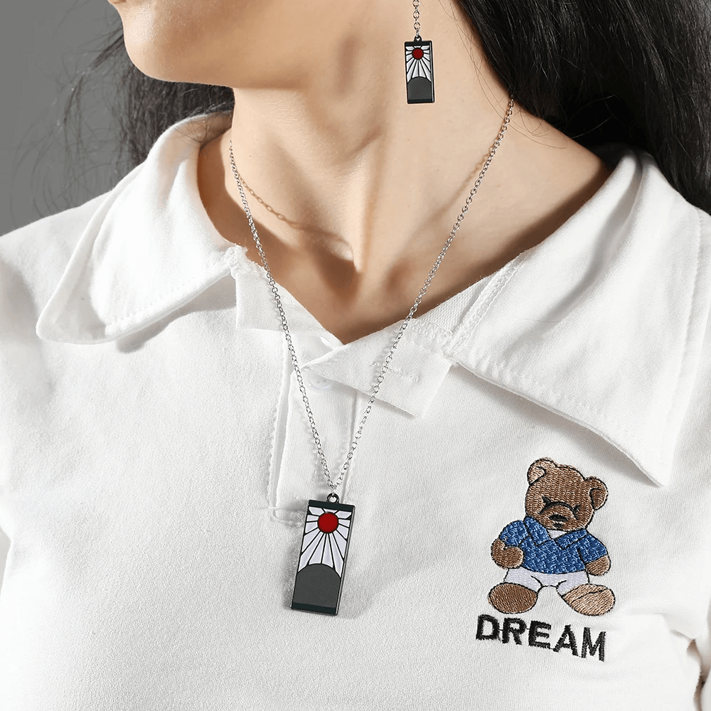 Tanjiro-Inspired Jewelry Set