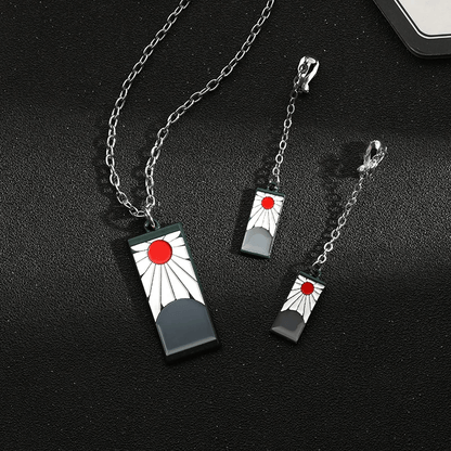Tanjiro-Inspired Jewelry Set