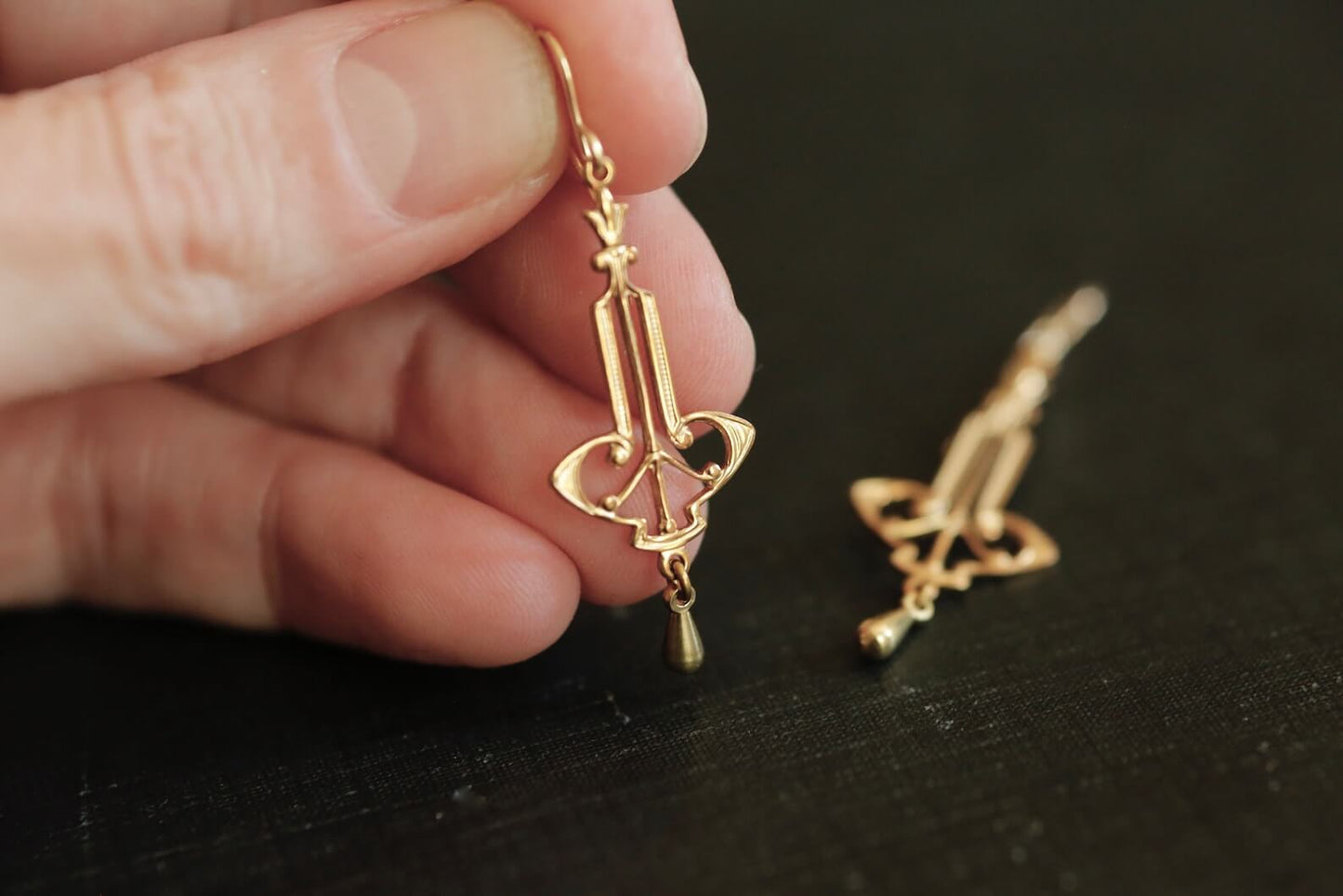 Art Nouveau Chandelier Earrings