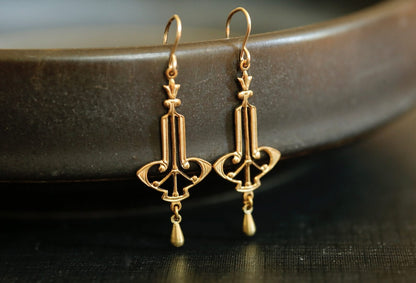 Art Nouveau Chandelier Earrings