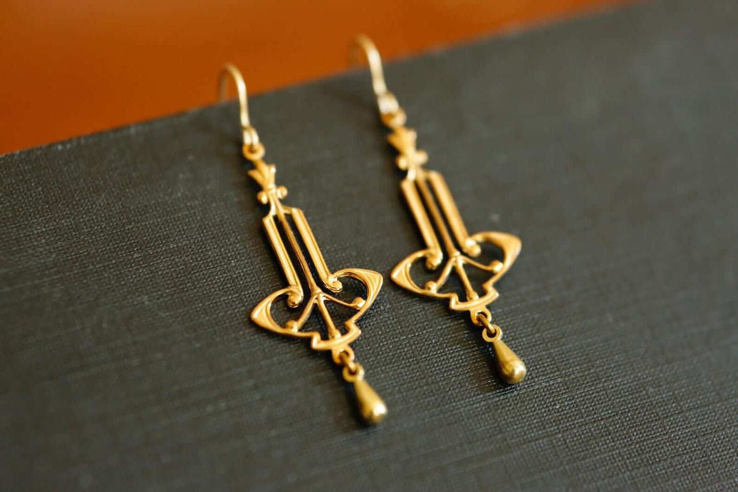 Art Nouveau Chandelier Earrings