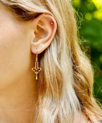 Art Nouveau Chandelier Earrings